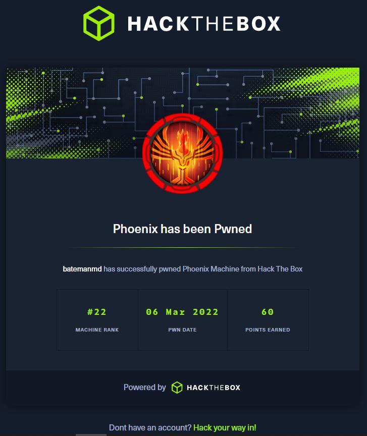 HackTheBox Phoenix