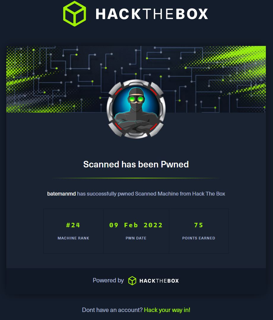 HackTheBox Scanned