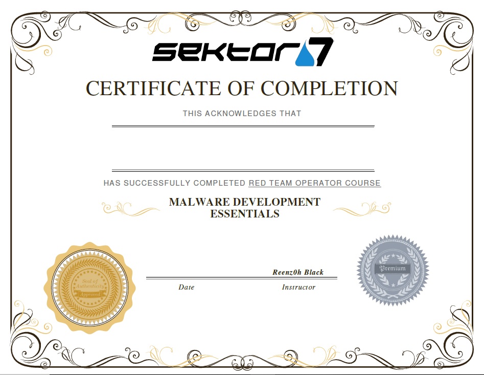 Malware Development Essentials Course CoC