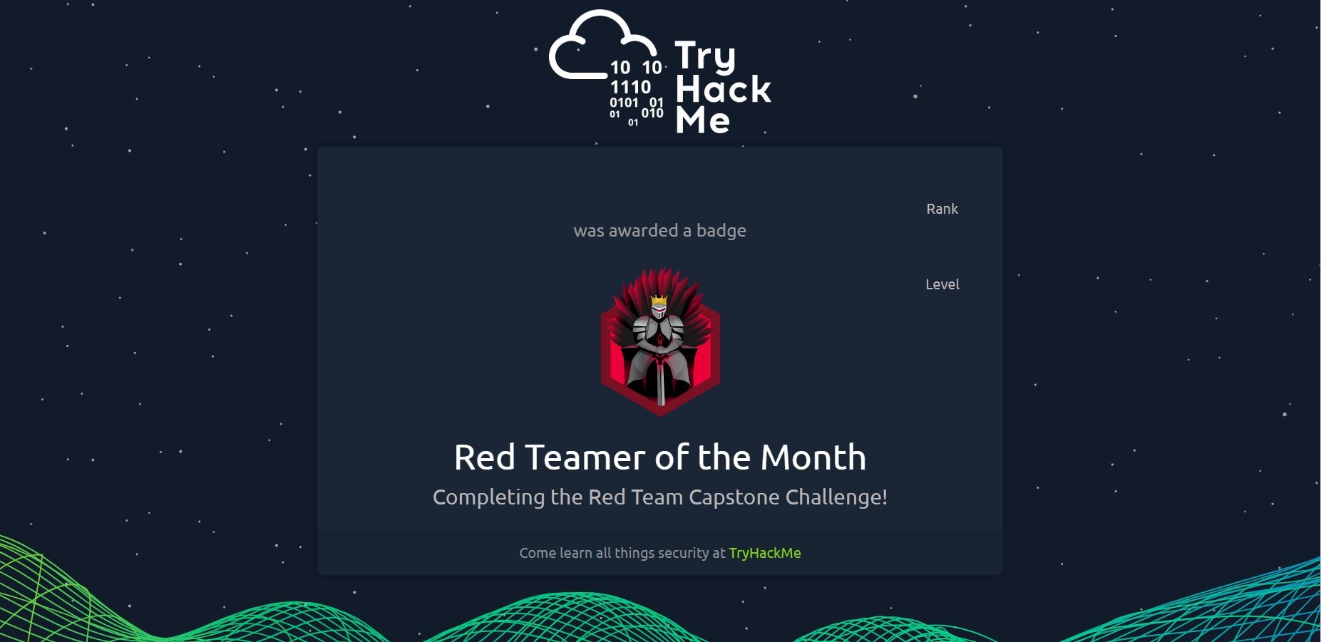 TryHackMe Red Team Capstone Challenge Badge